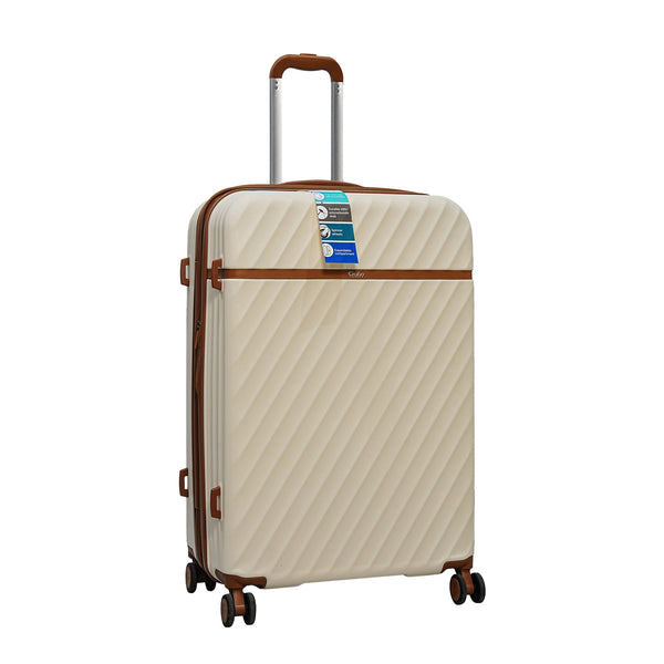 TGB2403-3 – Goby London Trolley Case with Spinner Wheels & TSA Lock – Cream – Available in Small (20"), Medium (24") & Large (28")