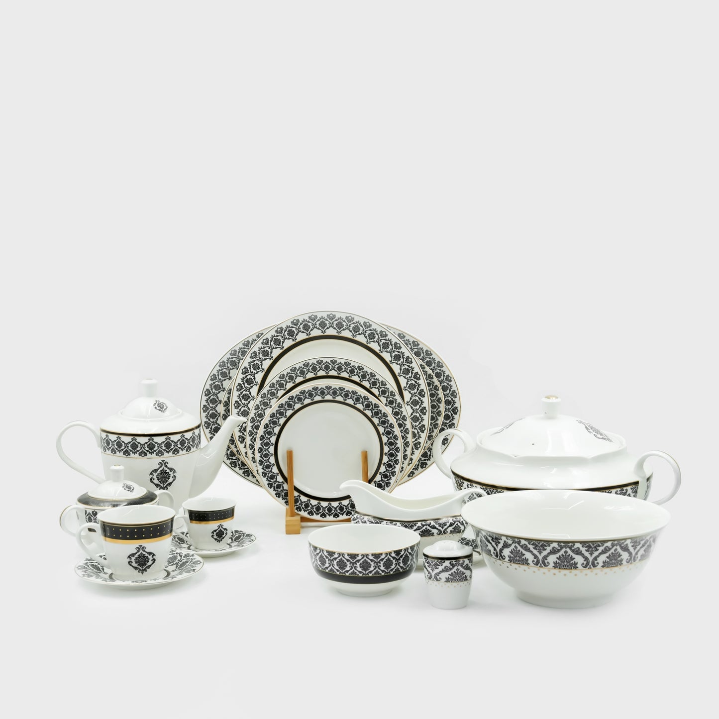 50679 A+B  Dinner Set  - 134 Pieces, Elegant Full-Service Tableware