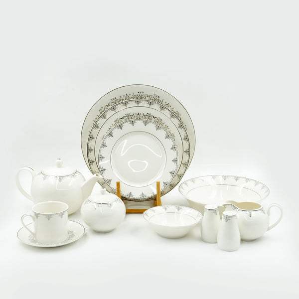 RM-271 Dinner Set – 47-Piece Porcelain Tableware Set