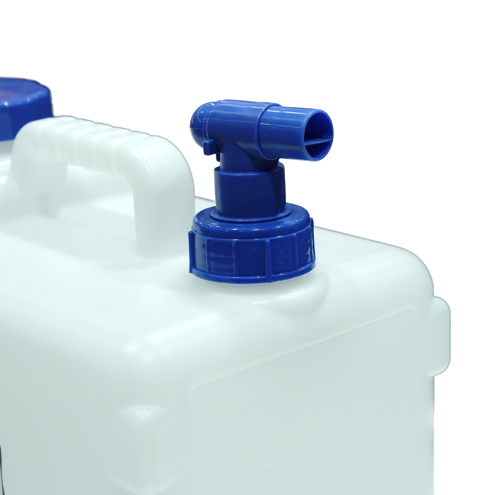 TZ-80012 Outdoor Water Container – 15 Liter Camping Water Storage With Tap – White & Blue