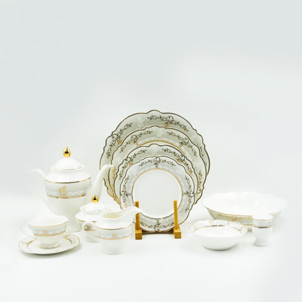 RM-267 Dinner Set – 47-Piece Premium Porcelain Tableware Set for Elegant Dining