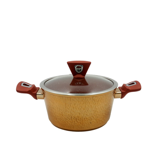 99591-13 Casserole with Glass Lid – 28cm Hammered Finish