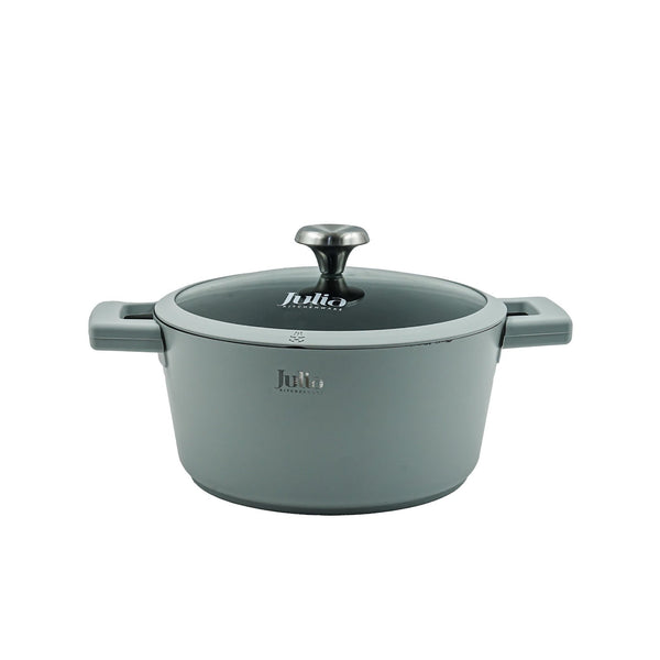 JU1079 – Elite-Lux Casserole with Lid – 32cm – Light Gray