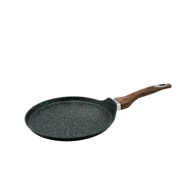 99592-01 Crepe Pan – 25cm Nonstick Marble Finish with Wooden Handle