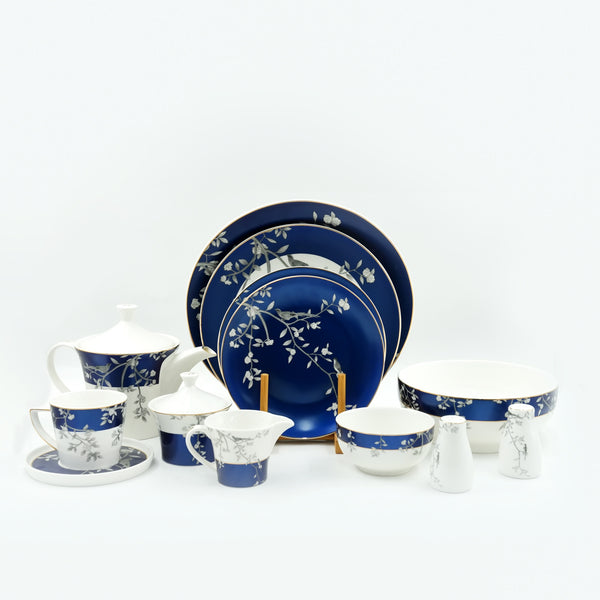 MK-253 Porcelain Dinner Set – 47-Piece Stylish Tableware Collection