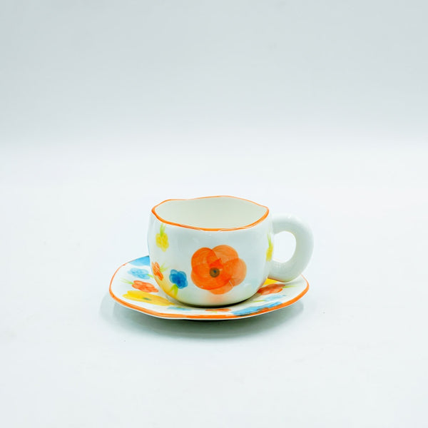 97168-04 كوب وصحن سيراميك