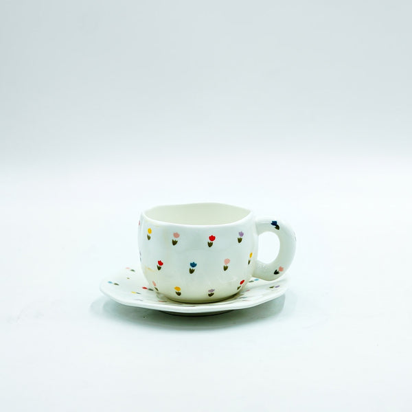 97168-02 كوب وصحن سيراميك
