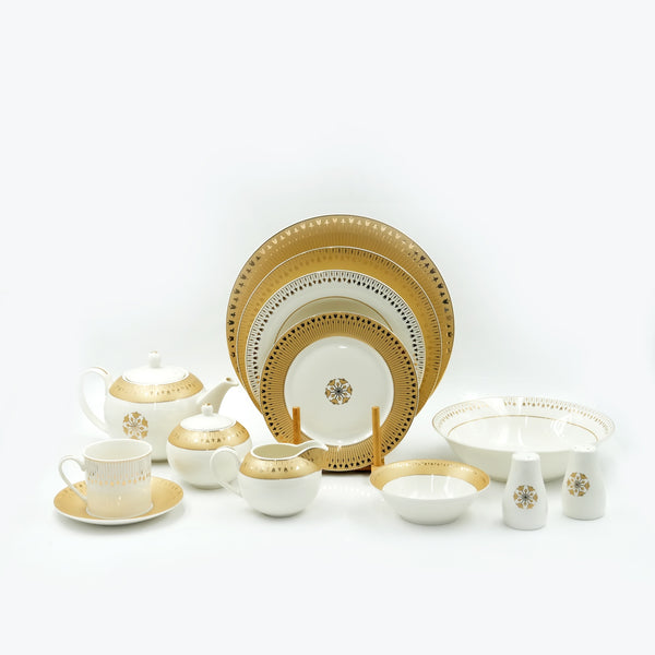RM-338 Porcelain Dinner Set – 47-Piece Elegant Tableware Collection
