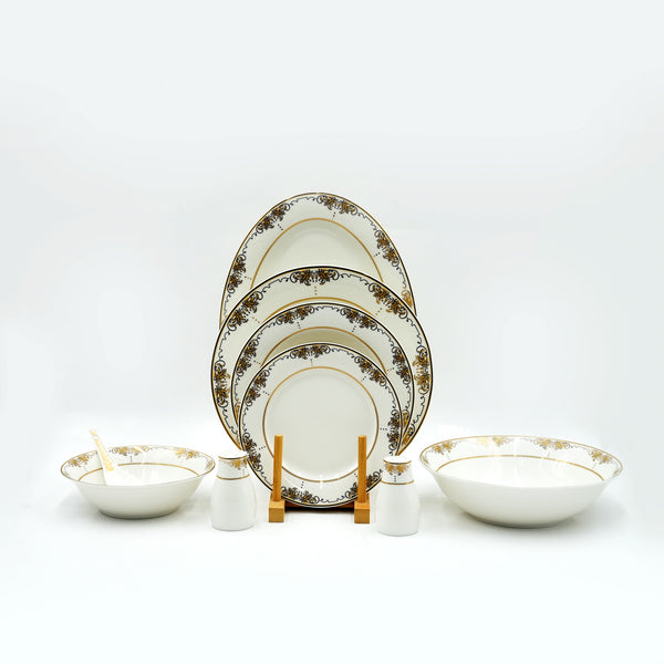 TRJ19122 NB Complete Dinner Set – 29-Piece Refined Porcelain Tableware Collection