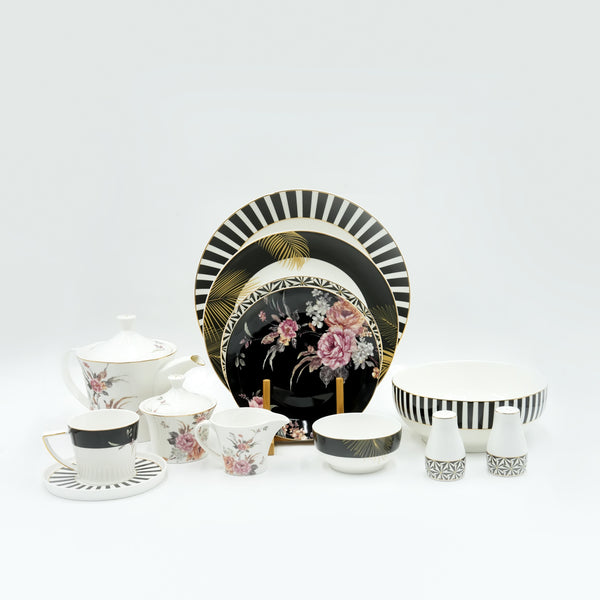 MK-89 Porcelain Dinner Set – 47-Piece Elegant Tableware Collection