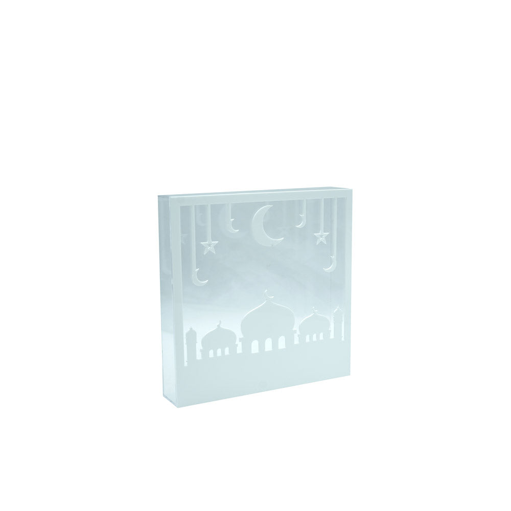 23R186 Ramadan Square Box With Minaret Big Ramadan decor