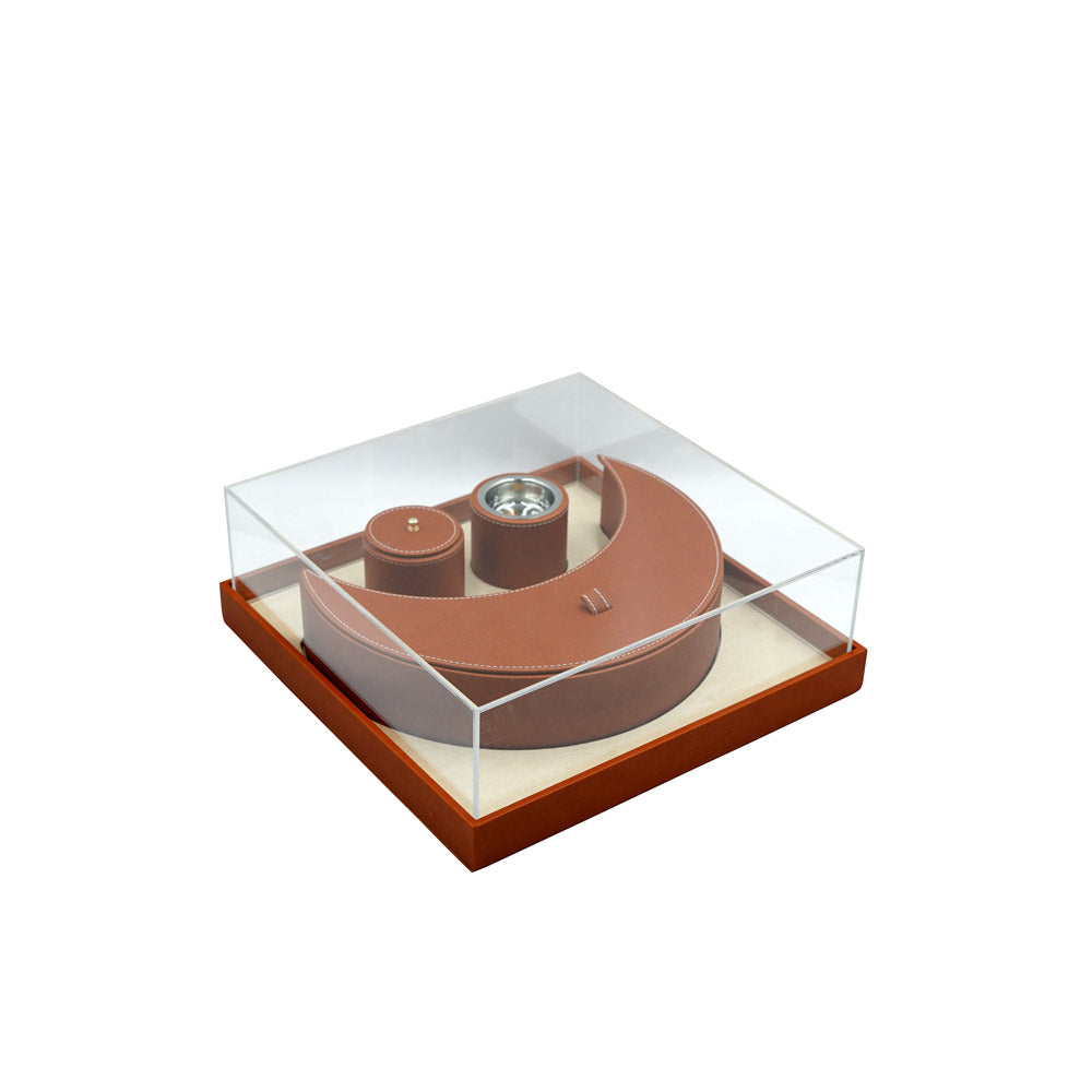 25R1020 Acrylic Leather Box With Burner Ramadan decor