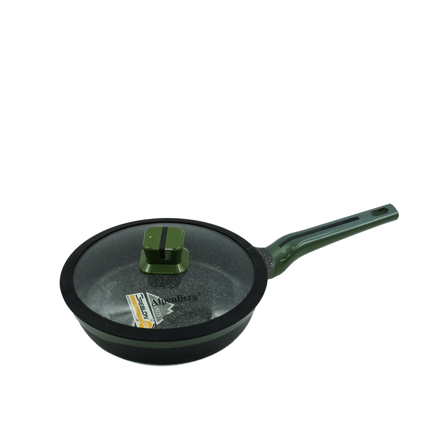 Alpen Berg Cookware Set 8-Piece – Durable Non-Stick Casserole Pots and Frying Pan with Glass Lids for Everyday Cooking