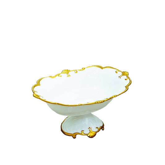 VS-040 Snack Bowl  With Stand Gold Line