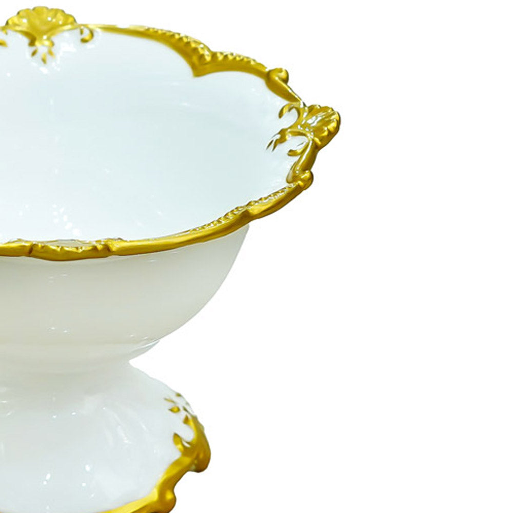 VS-037 Snack Bowl With Stand Gold Line