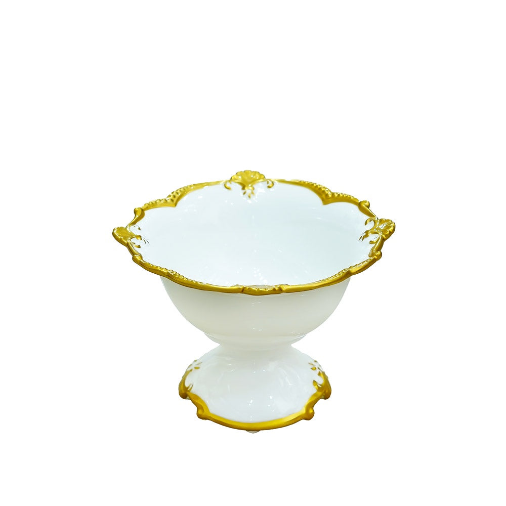 VS-037 Snack Bowl With Stand Gold Line