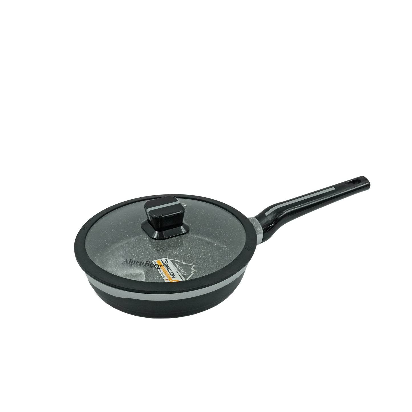 Alpen Berg Cookware Set 8-Piece – Durable Non-Stick Casserole Pots and Frying Pan with Glass Lids for Everyday Cooking