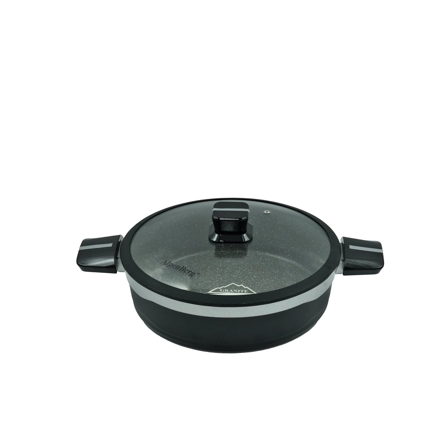 Alpen Berg Cookware Set 8-Piece – Durable Non-Stick Casserole Pots and Frying Pan with Glass Lids for Everyday Cooking