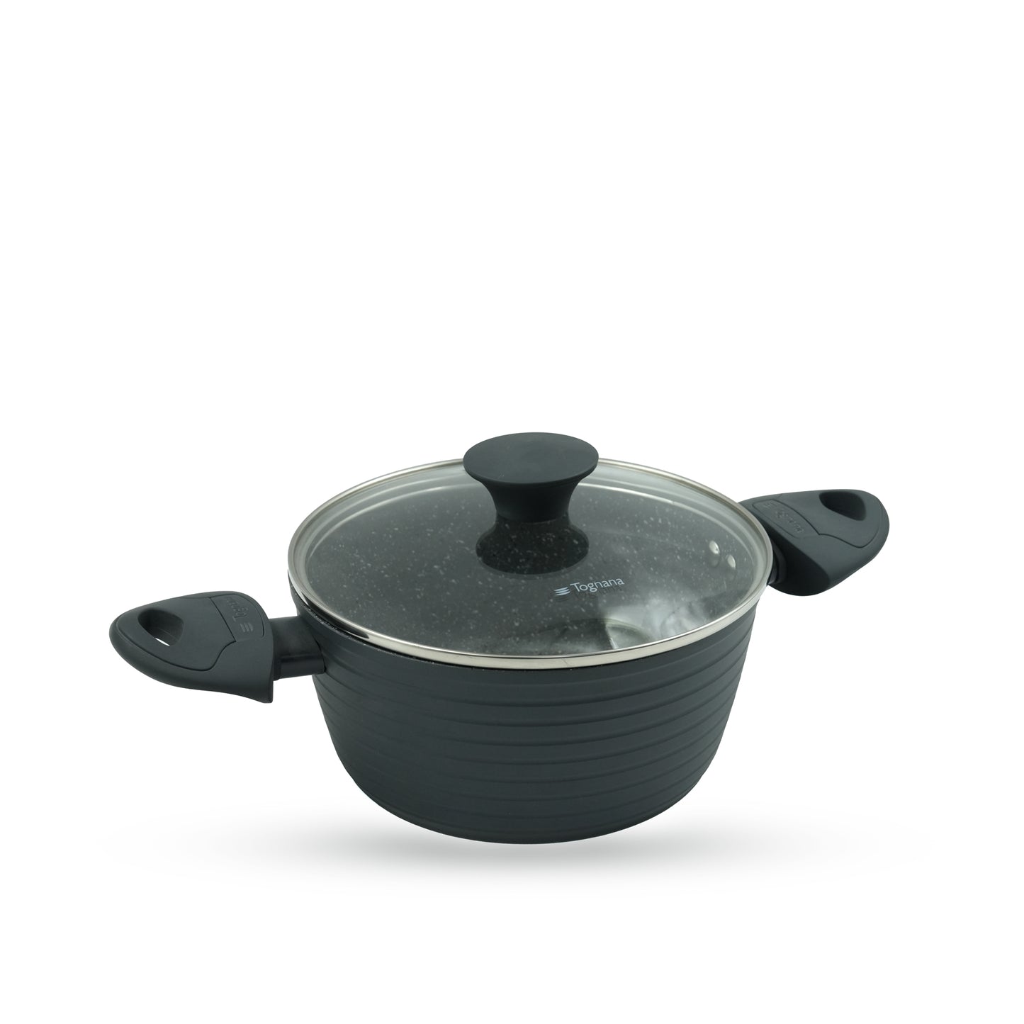 WO79108 Arde Cookware Set 8-Piece – Matte Black Finish – Non-Stick Durable Casserole Pots and Frying Pans with Glass Lids for Everyday Cooking