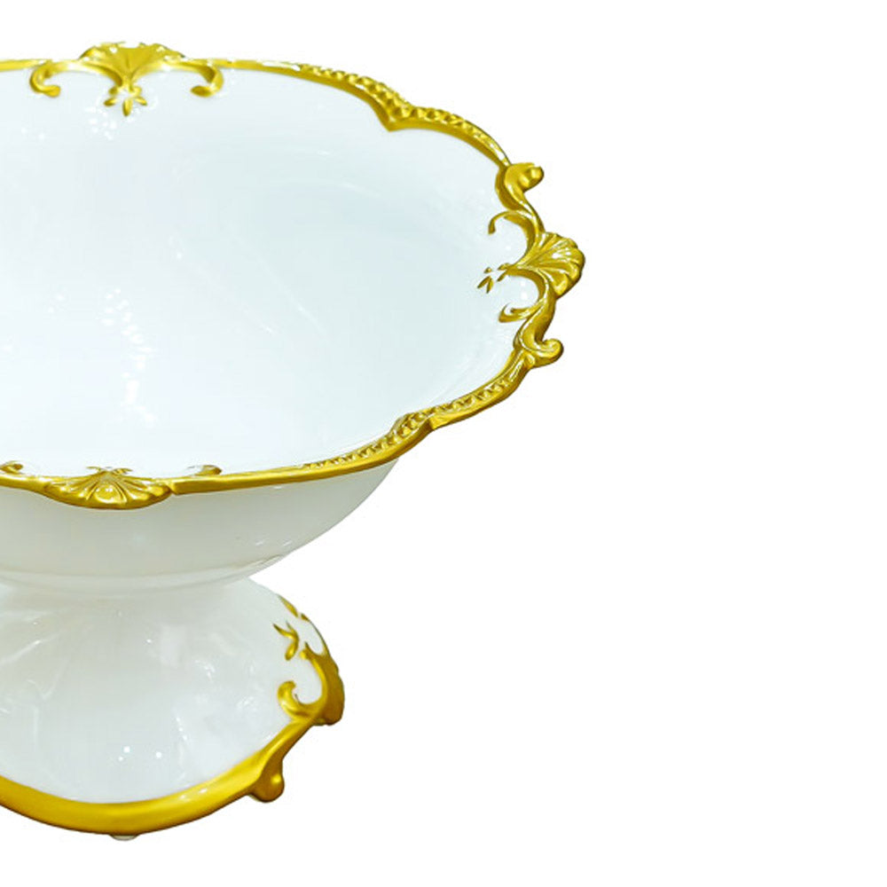 VS-036 Snack Bowl With Stand Gold Line