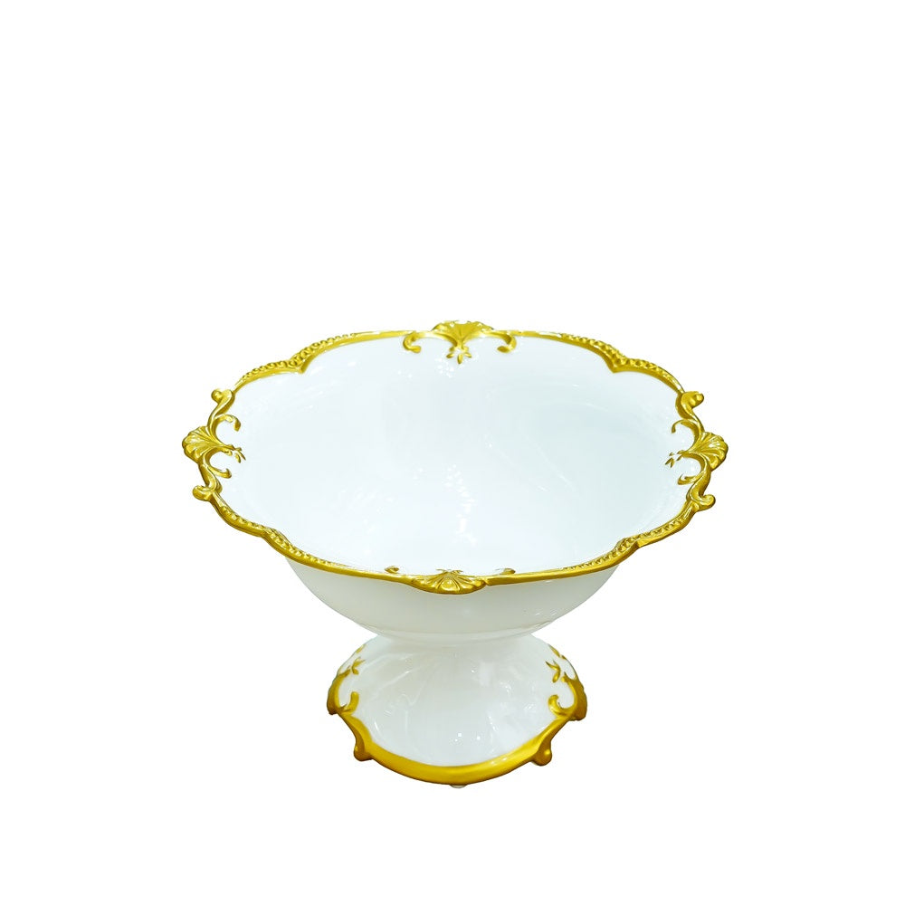 VS-036 Snack Bowl With Stand Gold Line