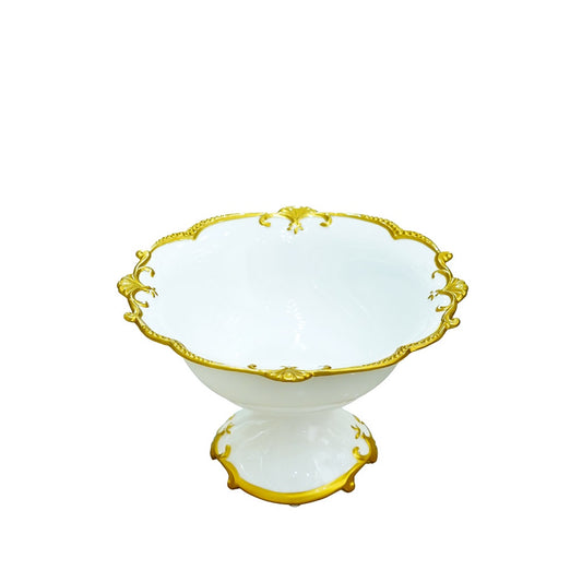 VS-036 Snack Bowl With Stand Gold Line