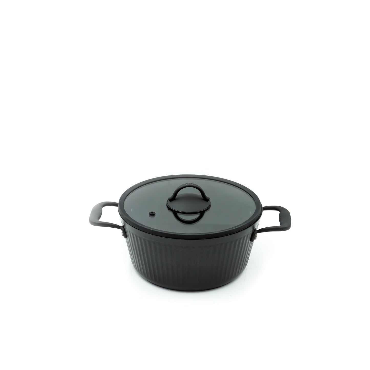 Vision Cookware Set 9-Piece – Matte Black Finish - Non-Stick Durable Pots and Pans with Glass Lids for Everyday Cooking