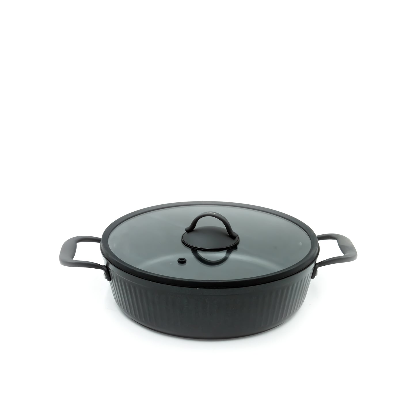 Vision Cookware Set 9-Piece – Matte Black Finish - Non-Stick Durable Pots and Pans with Glass Lids for Everyday Cooking