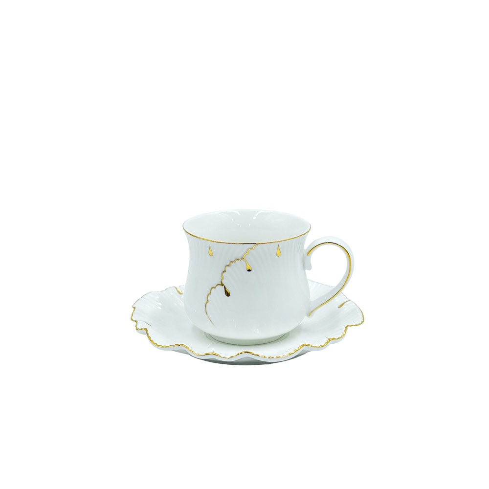 VS-055 Milk Cup & Saucer Set 12 pcs