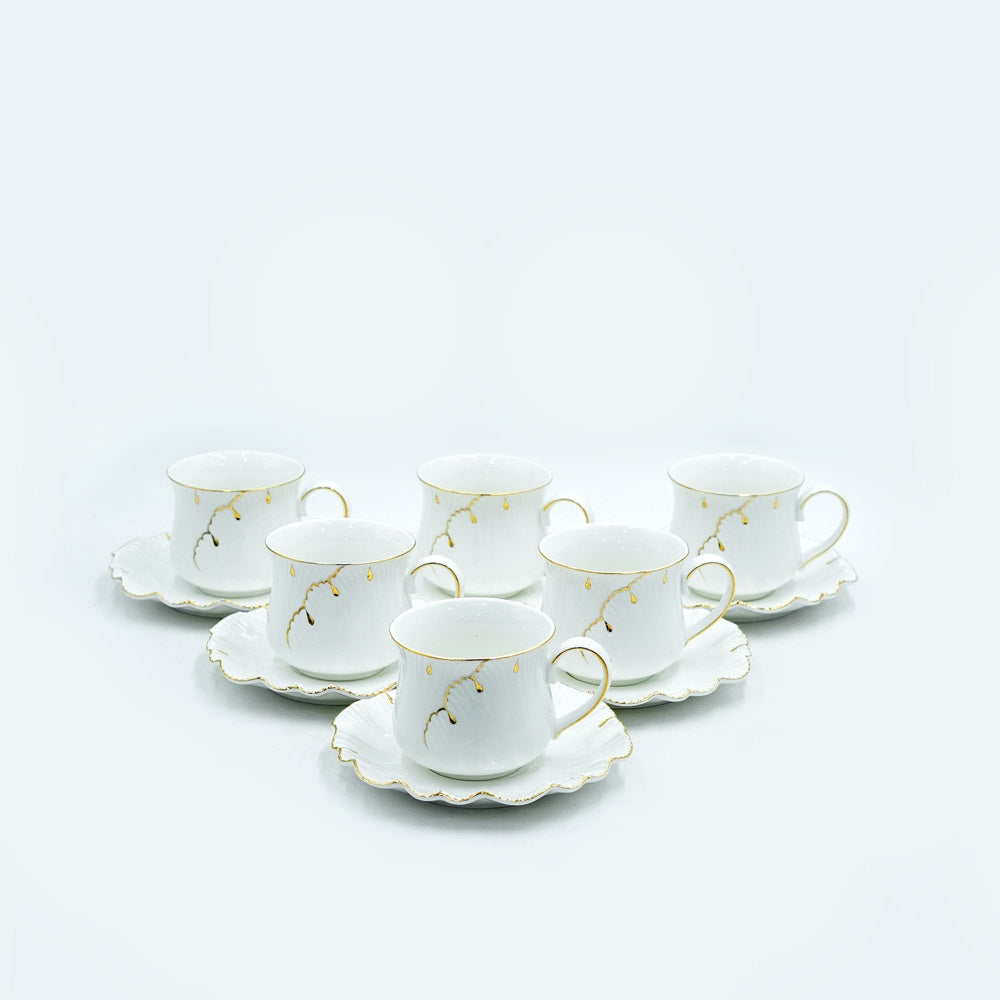 VS-055 Milk Cup & Saucer Set 12 pcs