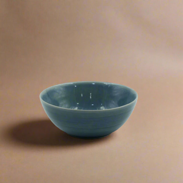 97166-10 – Ceramic Bowl – 7" – Blue Glazed Stoneware Finish