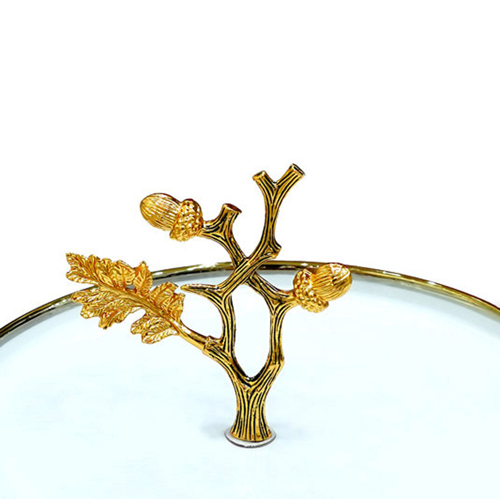 WB-1501 Cake Plate Gold With Stand