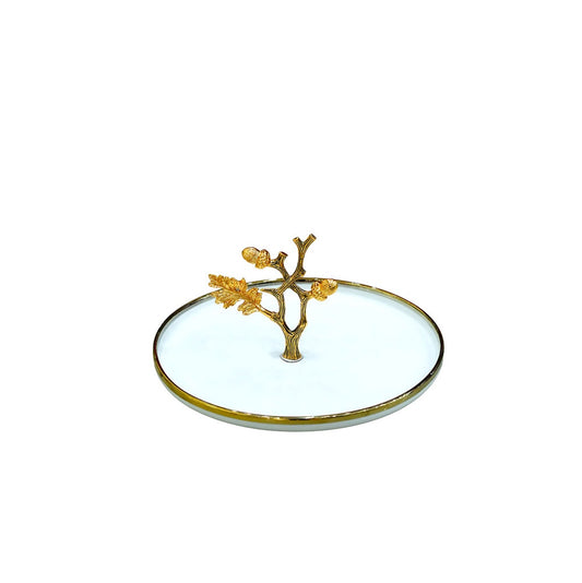 WB-1501 Cake Plate Gold With Stand