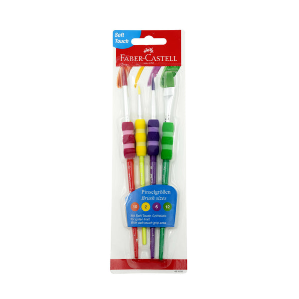 481600 – Faber-Castell Grip Paint Brushes – 4-Piece Set