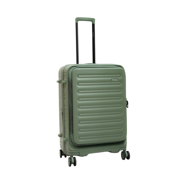 PC86321A-3T – Pierre Cardin Trolley Bag with TSA Lock & 360° Spinner Wheels – Green – Available in 20", 26", 30"