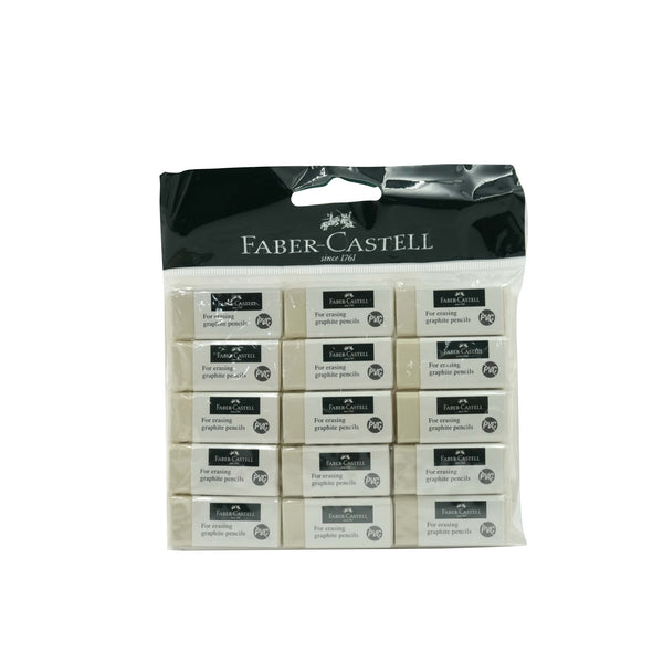 FCM188592 – Faber-Castell PVC-Free Eraser – 15-Piece Pack