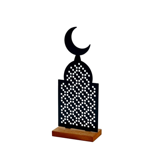 1268-92 Ramadan decor Metal Crescent Black 23 CM