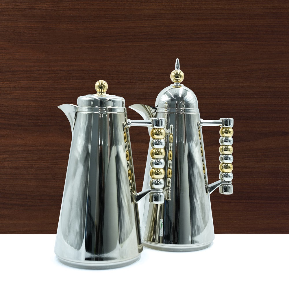 SJ42-SCG Vacuum Flask 2PC Set Coffee Gold