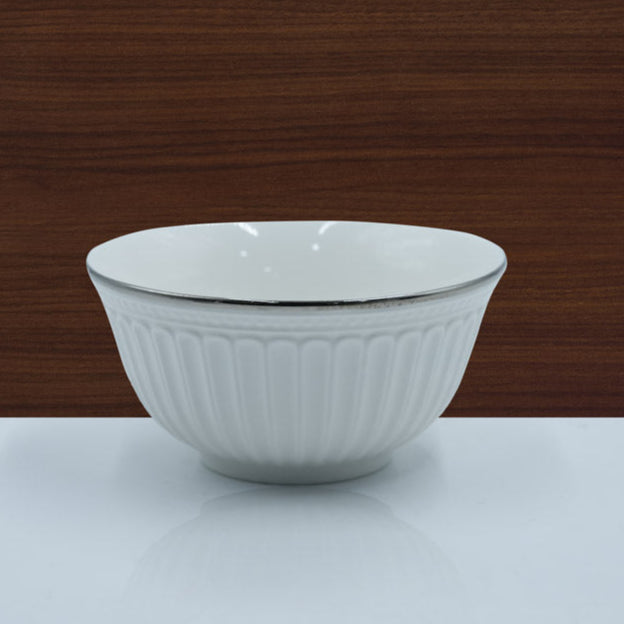 BG-17 Ceramic Bowl With Silver Line