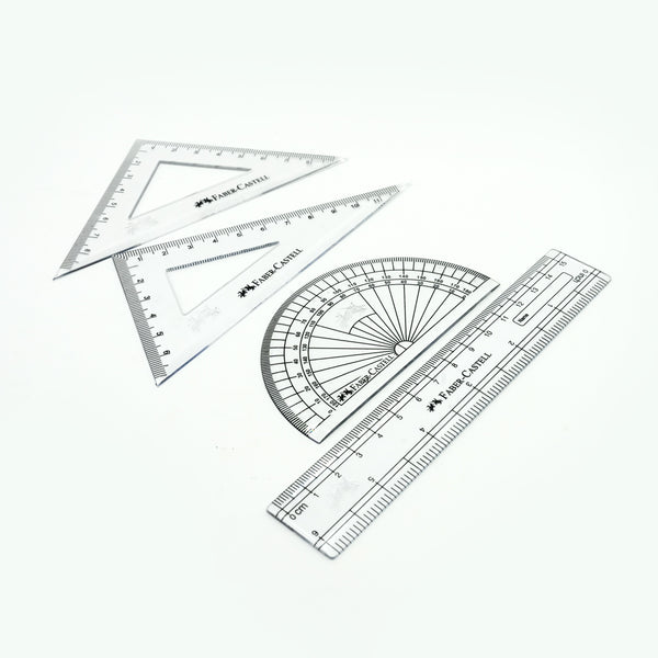FCIN163504 Faber-Castell Mathematical Drawing Instrument Set – 4 Pieces