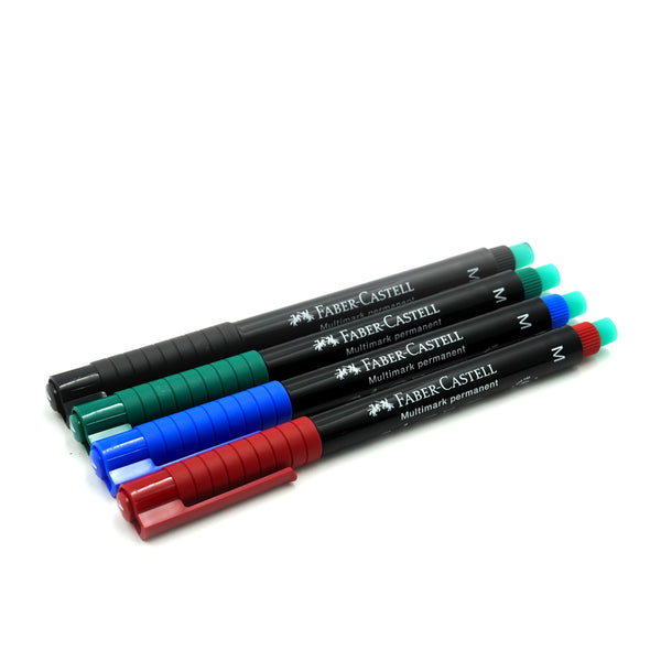 FC152504 Faber-Castell Multimark Permanent Marker Set – 4 Pieces