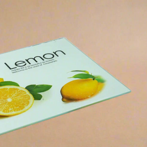Glass Chopping Board – Lemon Print Design – 30cm (L) x 20cm (W) – GLA21811