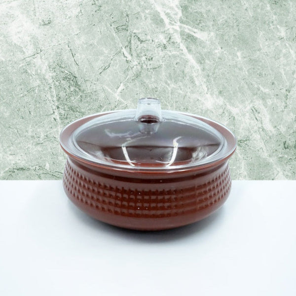 HO-665-M-BW Bowl With Lid - Red