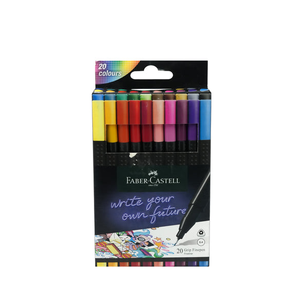FC151620 – Faber-Castell Grip Finepen 0.4mm – 20 Colours