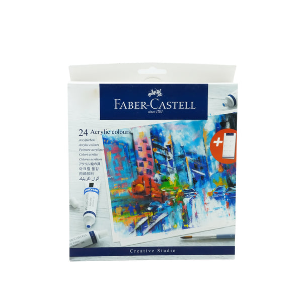 FCIN379024 – Faber-Castell Acrylic Colour Set – 24 Shades