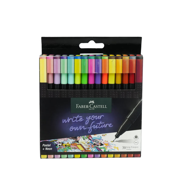 FC1515630 – Faber-Castell Grip Finepen Set – 0.4mm Tip – 30 Colors