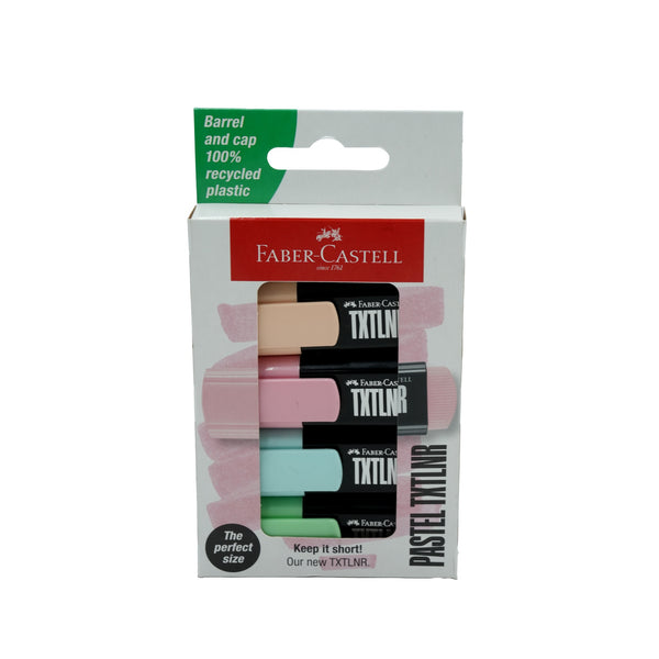 FC154214 Faber-Castell Mini Highlighter Pastel – 4 Pieces – TXT LNR Series