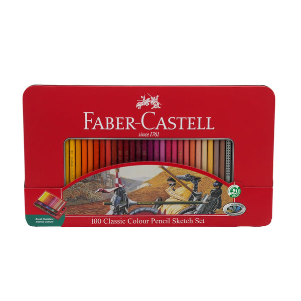 FCI115805 Faber-Castell Classic Colour Pencils – 100 Pieces – Complete Sketch Set