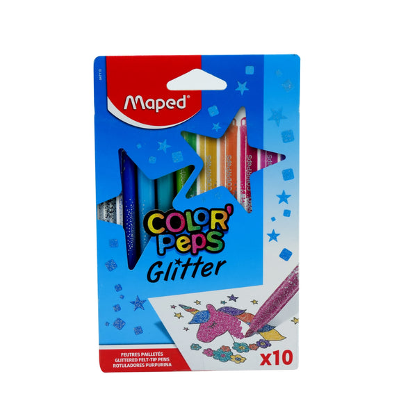 MD-847110 Maped Color’Peps Glitter Pens – 10 Pieces