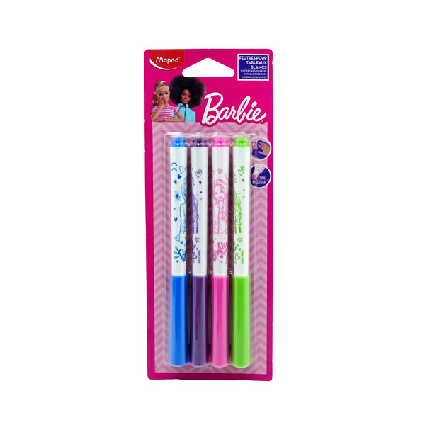 MD-741301 Maped Barbie Whiteboard Markers – 4 Pieces